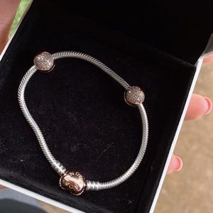 PANDORA bracelet with charms
